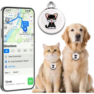 2025 Smart GPS Tracker for Dogs, Mini Cat GPS Tracker, Positioning Smart Alarm Pet Tracker, Waterproof and Drop-Proof, Extra Long Battery Life of 365 Day, No Subscription