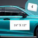 Blank Car Magnets with 40 mils -4 Pack 24 x 12 Rounded Corners Flexible Magnetic Sheet, Door Magnets for Vehicles to Advertise Business and Cover Company Logo
