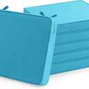 Outdoor Chair Cushions Set of 6: Waterproof & Fade Resistant Seat Cushion for Patio Furniture - 18.5 x 16 x 2 Inch Chair Pads with Ties and Hidden Zipper - Patio Chair Cushion Replacement, Teal
