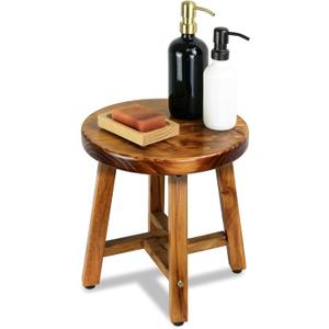 ENKEZI Shower Foot Rest 12 in - Shower Stool for Shaving Legs, Small Corner Bathroom Bench Suitable for Small Shower Spaces - Bath Seat, Spa Foot Rest Shaving Stool