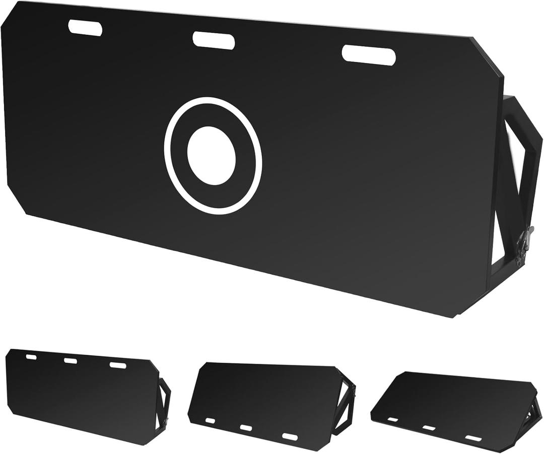 Upgrade 3-Angles Soccer Rebounder Board, Portable Soccer Wall for Adults & Kids, Foldable Soccer Training Equipment for Passing & Shooting Practice (Black)