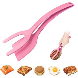 Silicone Spatulas, High Heat Resistant BPA Free Cooking Tongs, Silicone Kitchen Utensils, Spatula Tong, Egg Flipper Spatula for Non Stick Frying Pan, Ideal Cookware for Fish, Eggs, Pancakes
