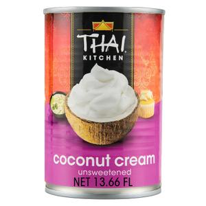 Thai Kitchen Coconut Cream, Unsweetened, Gluten Free, Dairy Free Cream for Baking and Savory Dishes, Non BPA Lining, 13.66 fl oz