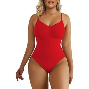 SHAPERX Women's Shapewear Bodysuit Tummy Control Body Shaper Seamless Sculpting Snatched Waist Body Suit L