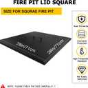 Fire Pit Burner Lid 28" x 28" Square Drop-in Burner Pan Firepit Cover 