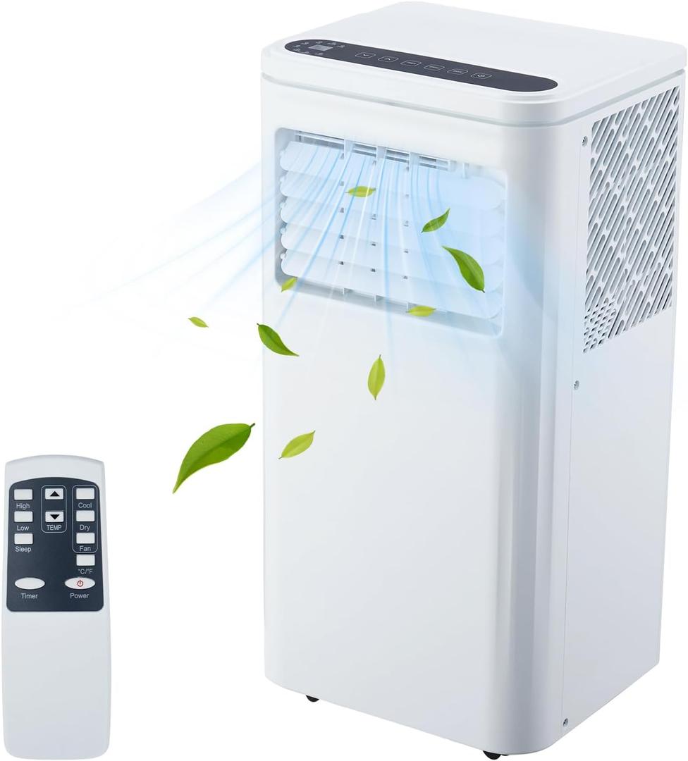 10000BTU Portable Air Conditioner 3 in 1, LCD Display Remote Control for 450 sq.ft AC Cooling, Dehumidifier, Fan for Bedroom, Office