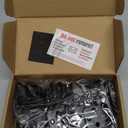 JQK 1/2 Inch Overlay Cabinet Door Hinges Black, 20 Pack 10 Pairs Flush Face Mount Cupboard Self-Closing Kitchen Cabinet Hinges with Door Bumper, CH200-BK-P20