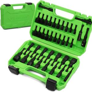 SWANLAKE SWANLAKE 39PCS Magnetic Hex Nut Driver Master Kit,1/4" Quick-Change Hex Shank, SAE & Metric Power Nuts Driver Drill Bit Tools Set,Cr-V Steel