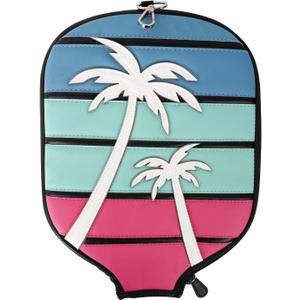 Big Crazy Pickleball Paddle Cover, Pickleball Paddle Case, Pickleball Paddle Covers for Paddle Protect, Bear Flamingo Pickleball Cover with Zipper, Pickleball Gift (Blue)