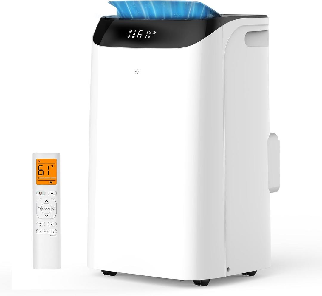 14000BTU Portable Air Conditioners,Free Standing Portable AC Unit
3-in-1 Cooling AC w/t Fan & Dehumidifier, Cools Room up to 700 sq.ft w/t Remote, Smart/Sleep Mode,3 Speed,Auto Swing,Timer
