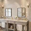 36"x24" Bathroom Vanity Mirror for Wall Aluminum Framed Farmhouse Rectangle