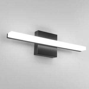 LED Bathroom Vanity Light 16inch Over Mirror Lighting Fixture Modern Indoor Black 10W 5000K Cool White Wall Sconce for Bathroom Bedroom Living Room