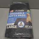 Drymate 2-Pack Washable Pee Pads for Dogs (29x36), Waterproof, Absorbent, Slip-Resistant, Reusable Pet Training Potty Puppy Mats, Housebreaking, Incontinence Bed Pads, Crate, Kennel, Large (Charcoal)