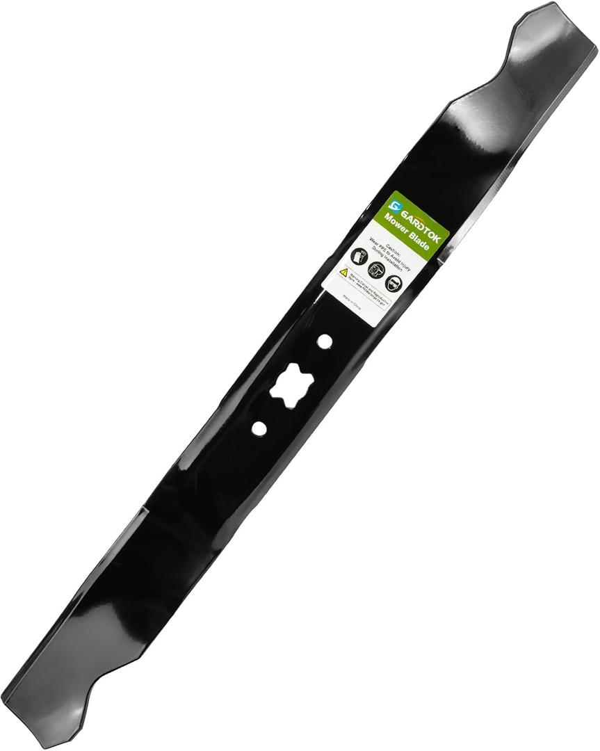 703371 Mower Blade 21" Compatible with Briggs and Stratton, Snapper Walk-Behind Mowers 7800923 1696627 1696607 2691561 1696844, Replacement 21-Inch Mulching Blade with Bow-Tie Center Hole