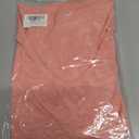 Womens Cap Sleeve T Shirts V Neck Casual Tops Oversized T-Shirt Summer Trendy Lightweight Loose Fit Basic Tees (Pink, XL)