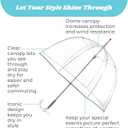 Totes Adult Bubble Umbrella with Dome Canopy and Lightweight Wind and Rain Protection