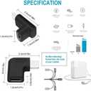 USB C Angle Adapter [2 Pack] 90 Degree USB C Type C Male to Female Adapter, Right Left Up Down Angled USB-C USB 3.1 Type-C Extension Laptop, VR, Smartphones & Tablet (Left/Right & Up/Down)