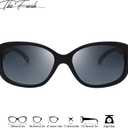 The Fresh Polarized Vintage Classic Square Trendy Sunglasses - Exquisite Packaging (Black)