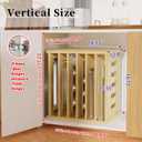 7 Tier Wooden Tray Dividers for Cabinets, Baking Cookie Sheet Organizer, Vertical/Horizontal Cabinet Dividers for Pots, Cutting Board, Pans, Kitchen Organizers and Storage (7 Tier)