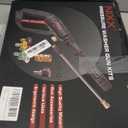 Pressure Washer Gun with Power Wash Extension Wand 4000PSI, 5 Sprayer Nozzle Tips, Pressure Washer Adapter Set Quick Connect Kit, High Pressure Washer Accessories Black (Long)