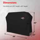 GrillTough Heavy Duty BBQ Grill Cover for Outdoor Grill, 58 Inch Waterproof, Weather Resistant, UV & Fade Resistant with Adjustable Straps Gas Grill Cover for Weber, Genesis, Charbroil, etc. Black