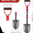 Small Shovel Garden Shovel for Digging Short Handled Round Shovel Survival Shovel for Car, 28 inches