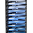 Wall File Holder 16 Tier Hanging Wall File Organizer, for Papers Mails Folders Clipboard Magazine Organization, for Office Home, Mesh Metal, Black
