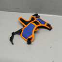 rabbitgoo Dog Harness No Pull with 2 Leash Clips, Adjustable Soft Padded, Reflective Oxford No Choke Pet Vest with Easy Control Handle for Puppy, Blue & Orange, XS