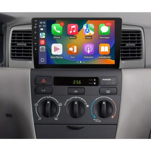 for Toyota Corolla 2003 2004 2005 2006 2007 2008 Radio with Wireless Carplay Android Auto, KuTaiTai 9" Touch Screen Car Stereo for Corolla with in-Dash WiFi, GPS, BT, FM, SWC, Backup Camera - 2+32GB