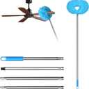 Storystore Ceiling Fan Cleaner Duster - Adjustable Duster with Extension Pole,Dusters for Cleaning Fan Blade, Walls and Cobweb (Blue)