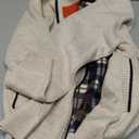 Yeokou Men's Casual Slim Full Zip Thick Knitted Cardigan Sweaters with Pockets (Large)