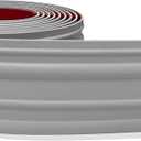 Proflex Gray Vinyl Wall Base 4 Inch X 40 Feet - Strong Peel and Stick Adhesive Baseboard Trim - Scratch Resistant, Flexible Baseboard Molding Trim with Toe - Self Adhesive Molding, Easy Install