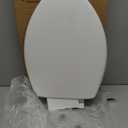Bemis 7300SLEC Slow Close Toilet Seat, Easy Clean Hinges and Durable Plastic Seat, Made in USA, Elongated, White