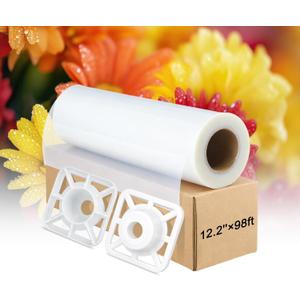 Marspark 1 Roll 12.2 x 98.4 ft Transparency Film for Inkjet Printer Waterproof Inkjet Film for Silk Screen Printing Milky Transparency Roll for Printing Clear Projectors Photographic