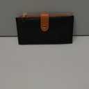 GOIACII Slim Wallets for Women RFID Blocking Card Holder 2 Zipper Pockets Thin Ladies Clutch Purse Black Brown