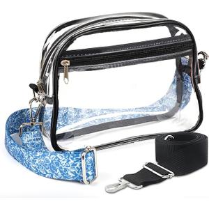 Sereliy Clear Crossbody Bag Stadium Approved for Women, Adjustable Shoulder Strap Clear Purse for Concerts, Sports Events