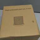 8 Inch Plant Pot: Ceramic Planter with Drainage Hole & Saucer Indoor Outdoor Plants - Cylinder Round Flower Pot for Home Office - Modern Decorative - Medium Blue