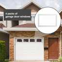 NeatiEase 4 Pcs Garage Door Windows, Replacement Vinyl Windows Inserts Kit with UV Resistant Resin Glass for Exterior Garage Doors (Clear Design)