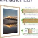 22X28 Poster Frame, Display Pictures 18X24 with Mat or 22X28 Without, Wall Hanging Frames, Natural Oak, 3 Pack