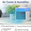 Arctic Air Pure Chill 2.0 Evaporative Air Cooler by Ontel - Powerful, Quiet, Lightweight and Portable Space Cooler with Hydro-Chill Technology For Bedroom, Office, Living Room & More,Blue