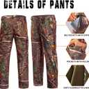 Hunting Pants for Men Camouflage Clothing Gear Windproof Fleece Lined for Winter (Brown, XXXL)