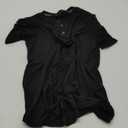 JMIERR Men's Muscle Slim Henley Shirts Crewneck Longline T-Shirt Gym Workout Athletic Shirt Tees with Button (Large, 02 Black)