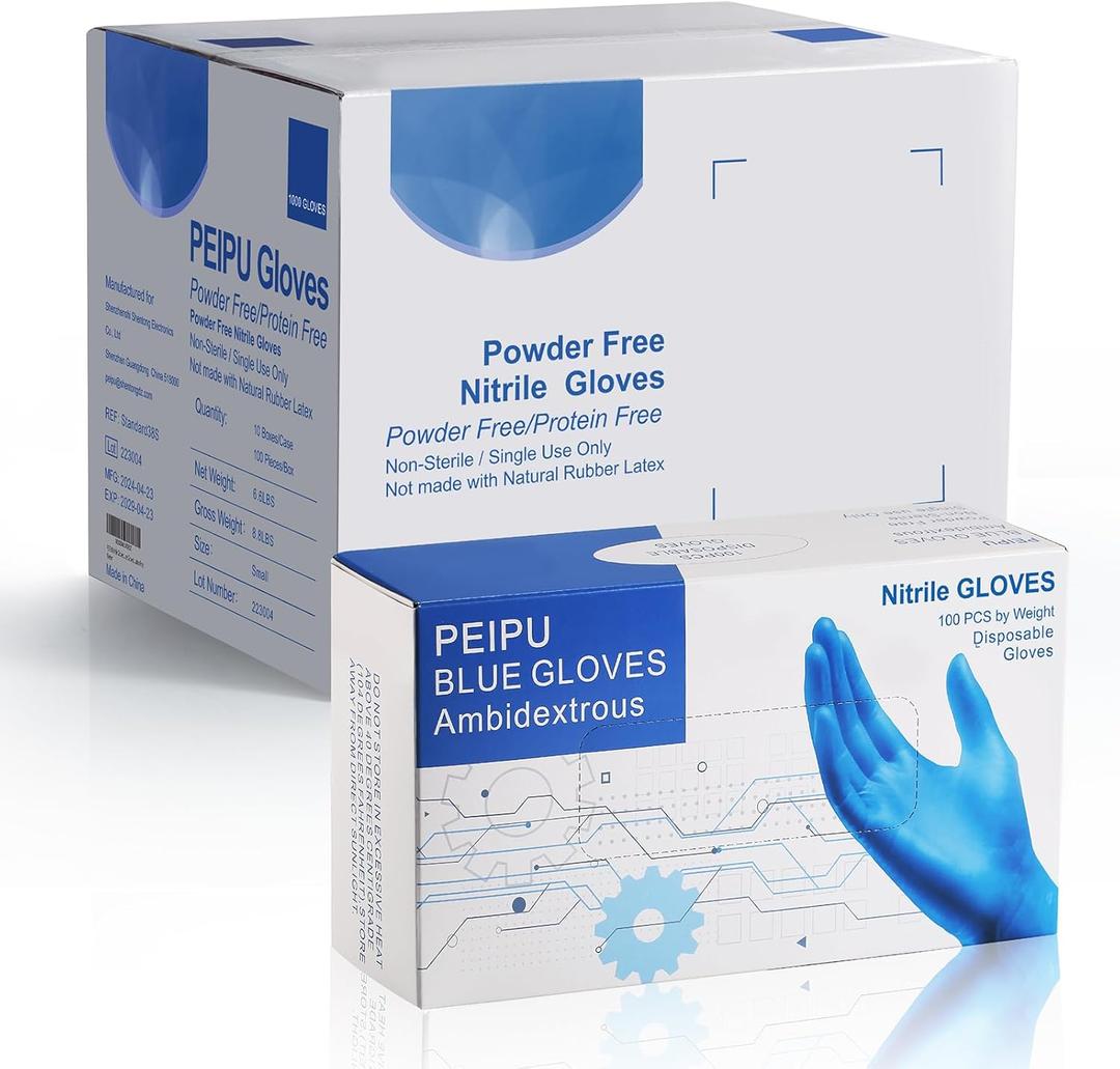 PEIPU Nitrile Disposable GlovesPowder Free, Cleaning Service Gloves, Latex Free