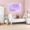 Children Miracles Take A Little Time Uplifting Quote Wall Decal Decoration Beautiful Happy Smiling Cloud Rainbow Wall Dcor Lasts Years and Easily Removable - Size: 30 in(W) x 21 in(H)