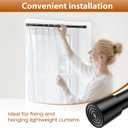 2 Pack Spring Tension Curtain Rod for Windows 26 to 39 inch Black Small Tension Rod Adjustable Spring Curtain Rods No Drilling Short Tension Rod for Kitchen, Closet, Bathroom, Bookshelf