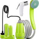 KEDSUM Portable Shower, Portable Camp Shower Pump with Rechargeable Battery, Portable Shower for Camping, Portable Outdoor Shower Head for Camping, Hiking, Traveling(+ Handheld Sprayer)