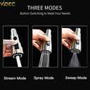 Touch On Kitchen Faucet, 3 Modes Pull Down Sprayer, Touch On Sensor Activated, Ceramic Disc Valve, 360-Degree Rotation,1 or 3 Hole Deck Plate. (Brushed Steel, KW-69SN)