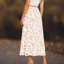 YSYOKOW Long Skirts for Women Flowy Elastic High Waist Midi A-line Skirt for 2026 Casual (XL)