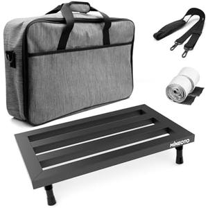 19.9”x12”Aluminum Alloy Guitar Pedal Board 1.7lb Super Light Large Effect Pedalboard with Carry Bag