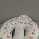 Nursing Pillow, More Support for Mom and Baby, Removable Cotton Cover and Colorful Animal Patterns, Machine Washable, Plus Size Baby Pillow, White